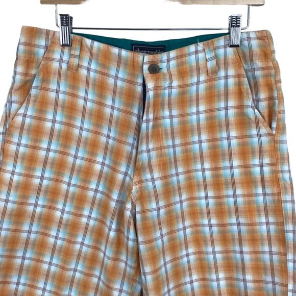 Abercrombie & Fitch Orange White Blue Brown SHorts Size 30 Mens - Picture 2 of 7